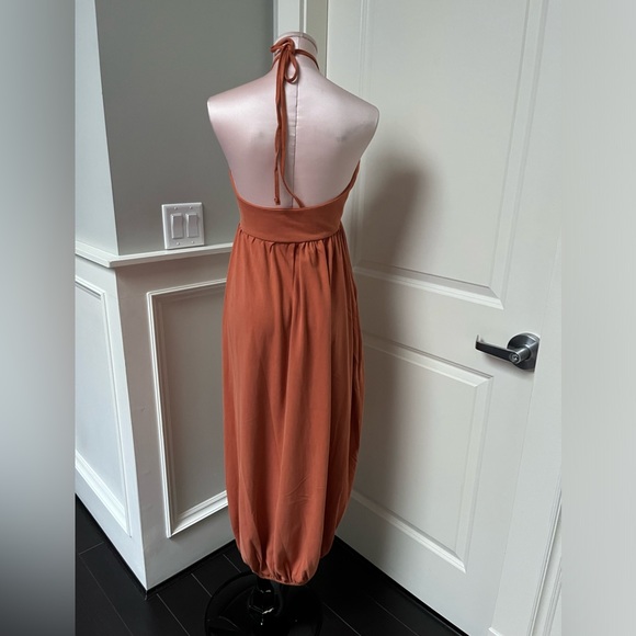 Zara summer orange cotton dress size M worn once - Picture 6 of 6